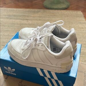 Adidas White and Cream Sneakers